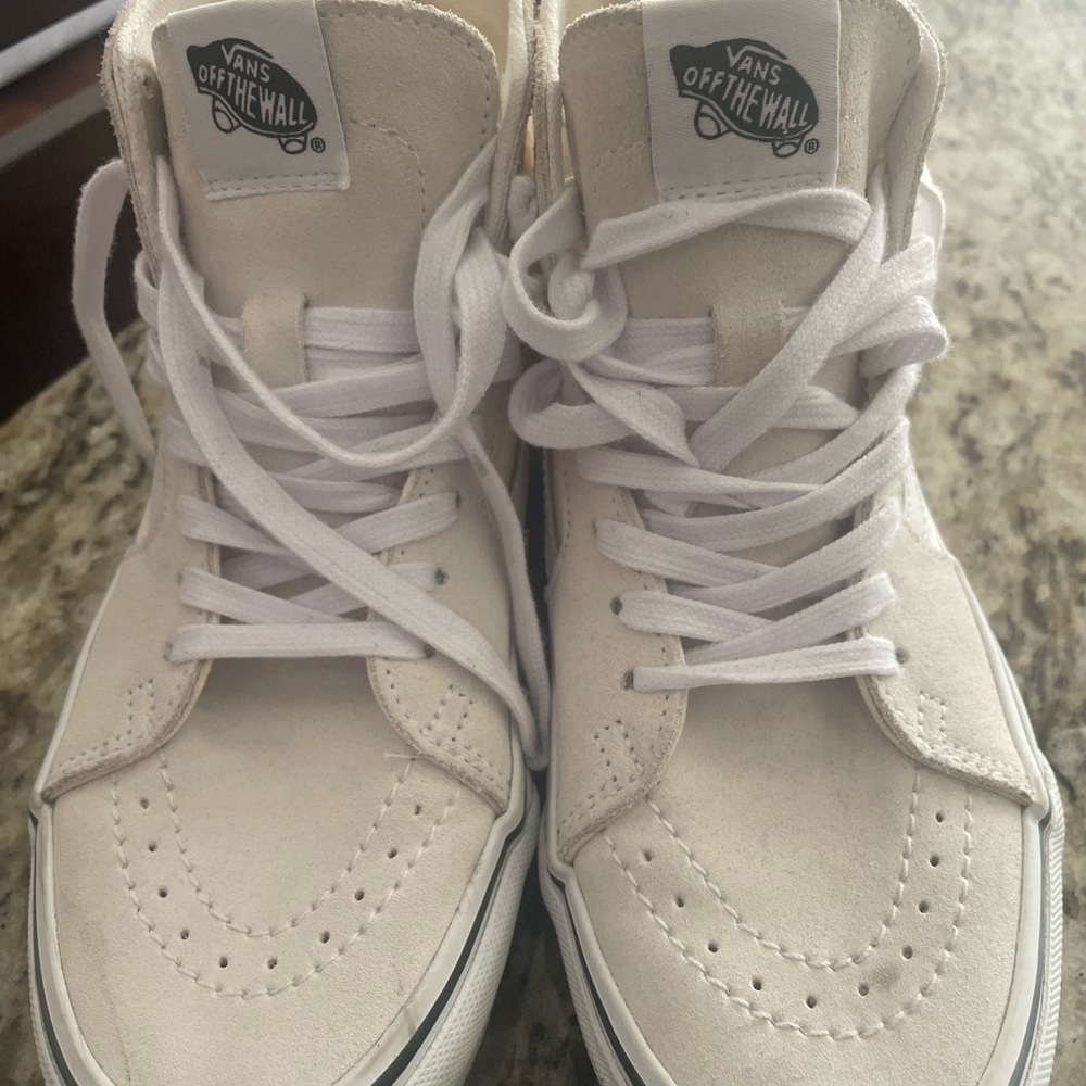 Vans Cream High-Top Sneakers